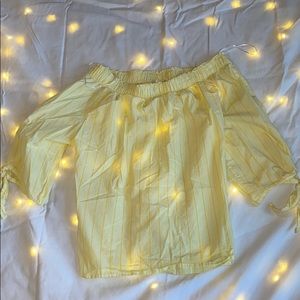 Yellow striped blouse